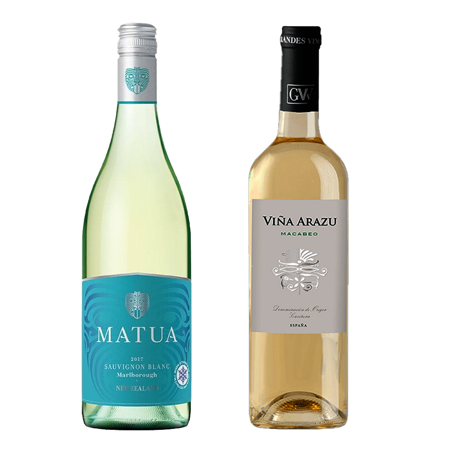 Matua Valley Marlborough Sauvignon Blanc 750ML And Viña Arazu Macabeo 750ML White Wine Thursdays Bundle