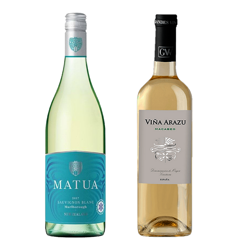 Matua Valley Marlborough Sauvignon Blanc 750ML And Viña Arazu Macabeo 750ML White Wine Thursdays Bundle