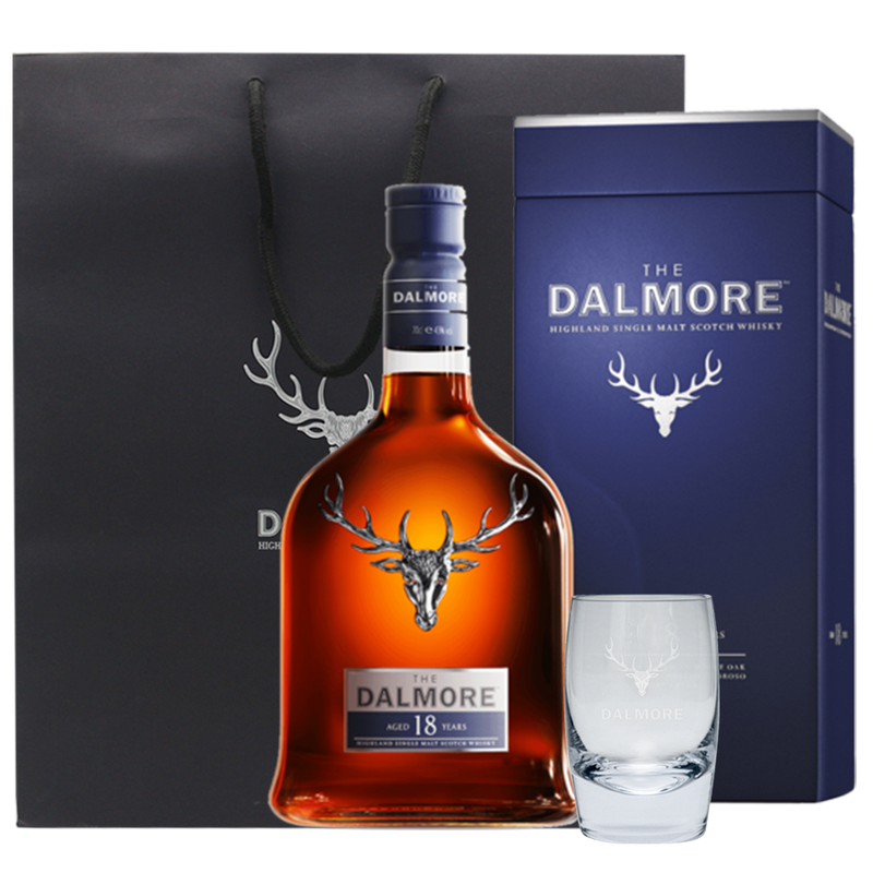 The Dalmore 18 Year Old 700ml with Glass and Paper Bag