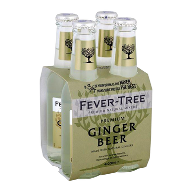 Fever Tree Ginger Beer Tonic Water 200ml 4-Pack
