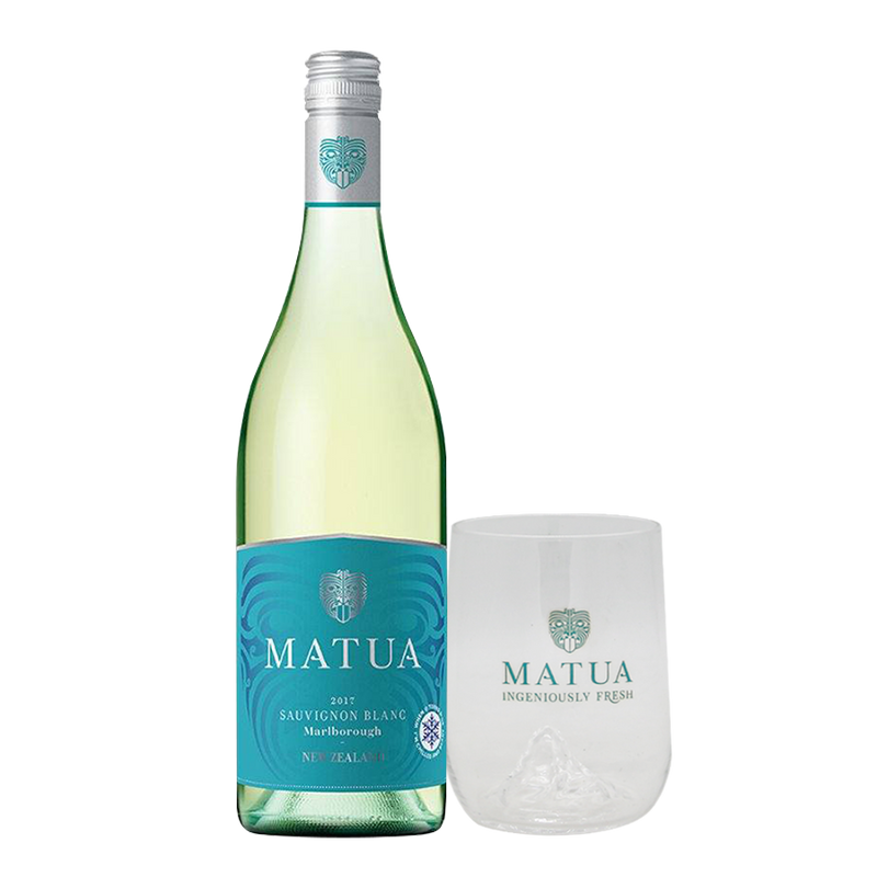 Matua Valley Marlborough Sauvignon Blanc 750ml with Clear Glass