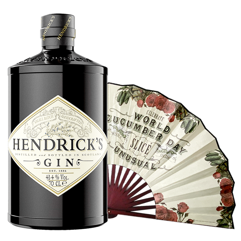 Hendrick's Gin 700ml with Hendrick's Wooden Folding Fan