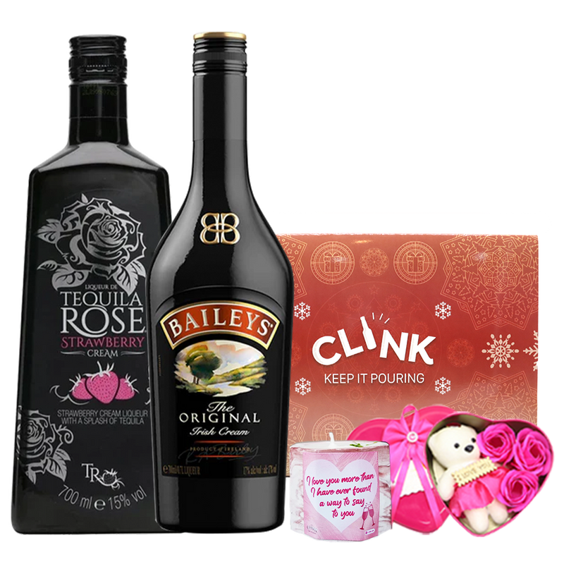 Soft and Sweet Together Gift Box (Tequila Rose 750ml and Bailey's Irish Cream 700ml)