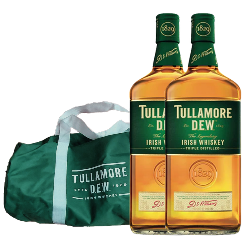 Tullamore Dew 700ml Bundle of 2 with Duffel Bag