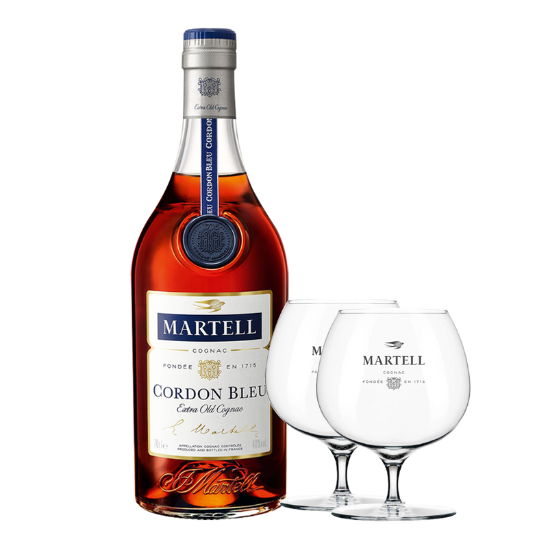 Martell Cordon Bleu 3L with 2 Glasses