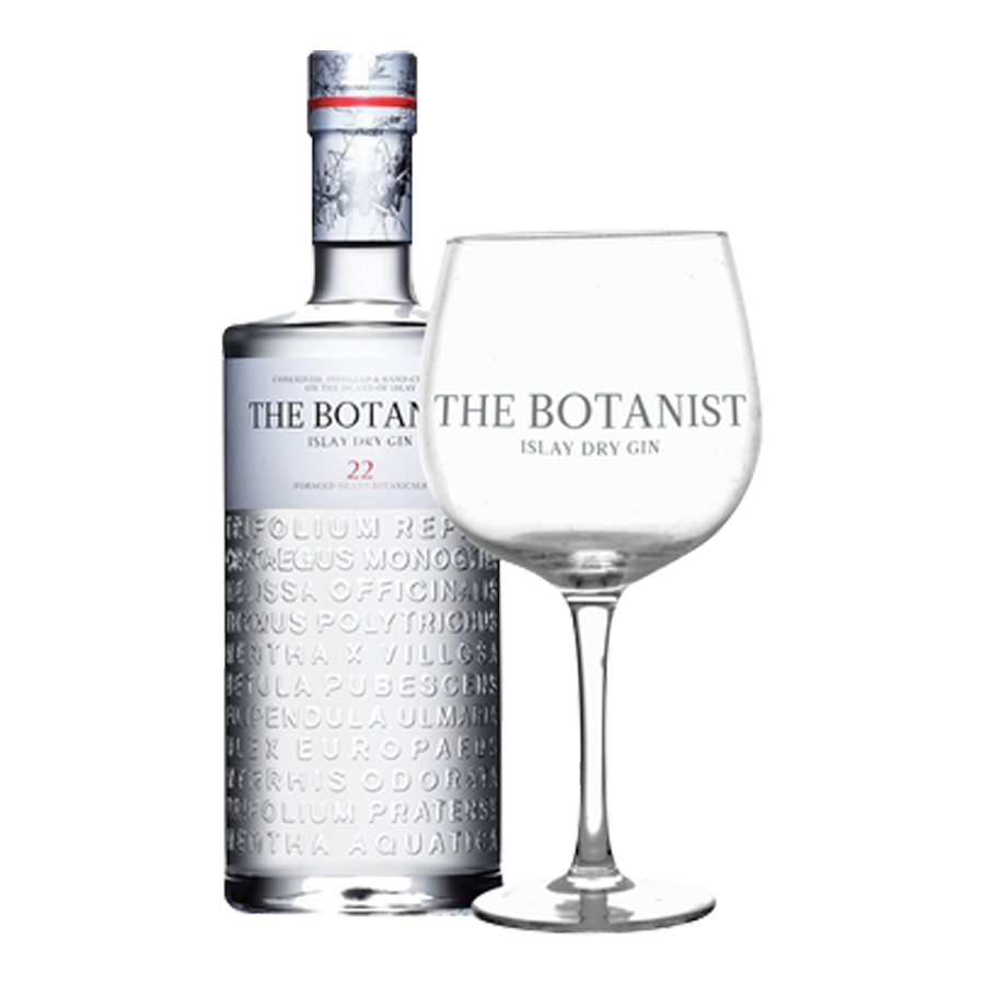 The Botanist Islay Dry Gin 700ml with The Botanist Balloon Glass