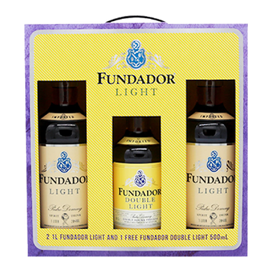 Fundador Light 1L Bundle of 2 with Fundador Double Light 500ml