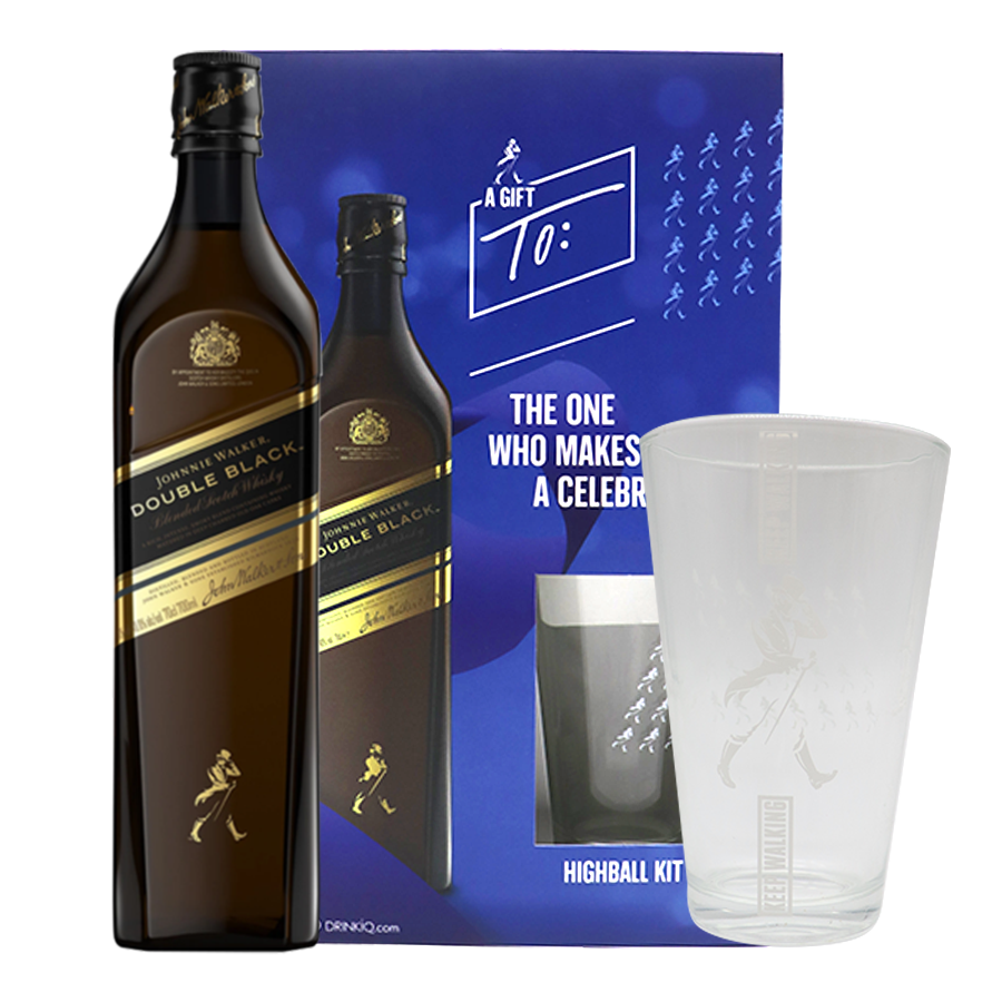Johnnie Walker Double Black 700ml with Highball Glass