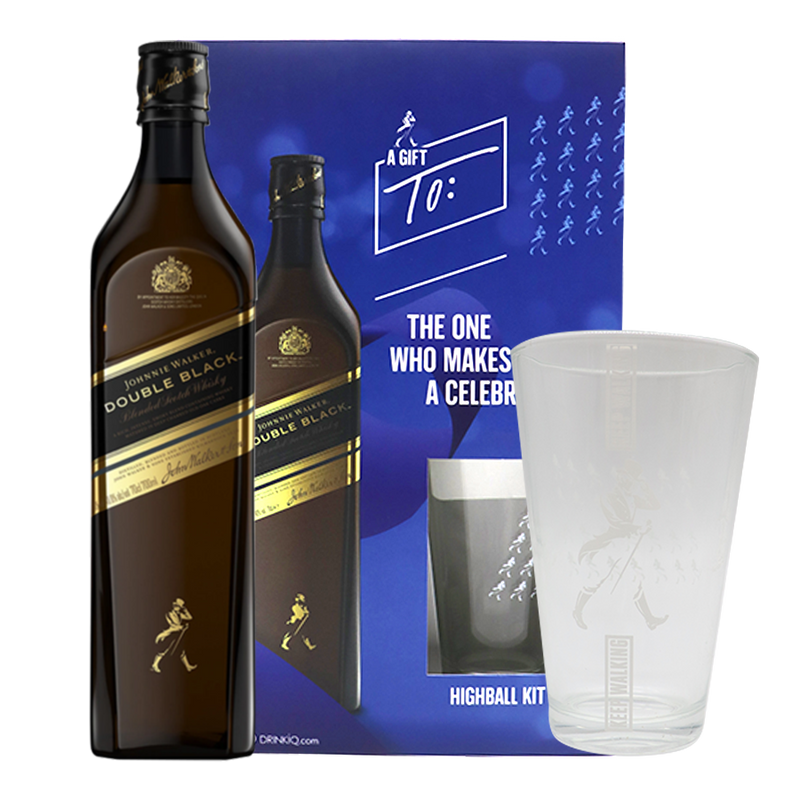 Johnnie Walker Double Black 700ml with Highball Glass
