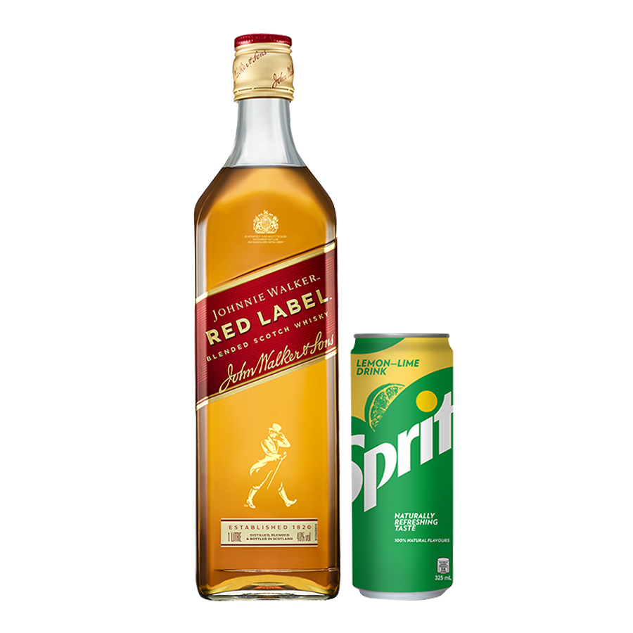 Johnnie Walker Red Label 1L with Sprite Can 325ml