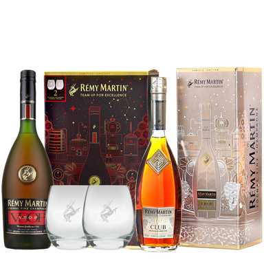 Remy Martin VSOP Holiday Gift Pack and Remy Martin Club Holiday Gift Pack Bundle of 2