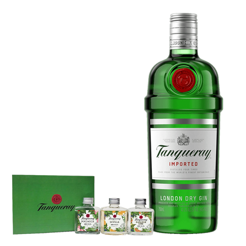 Tanqueray London Dry Gin 750ml with Tanqueray Flavors 50ml Tasting Kit